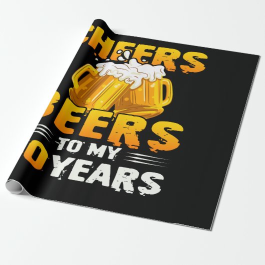 Cheers and beers to my 60 Years 60th Birthday Gift Cadeaupapier (Uitgerold)
