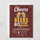 Cheers and Beers to my 60 Years Red Kaart (Voorkant)