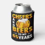 Cheers and beers to my 65th Birthday Gift Blikjeskoeler (Blikje Voorkant)