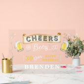 Cheers and Beers tot 30 jaar geboortedag Acryl Bord (Huwelijk)