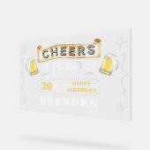 Cheers and Beers tot 30 jaar geboortedag Acryl Bord (Hoek)