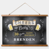 Cheers and Beers tot 30 jaar geboortedag Hangend Wandkleed (Voorkant)