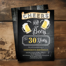 Cheers and Beers tot 30 jaar geboortedag
