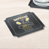 Cheers and Beers tot 30 jaar geboortedag Kartonnen Onderzetters (Gekanteld)