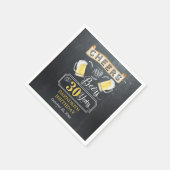 Cheers and Beers tot 30 jaar geboortedag Servet (Hoek)