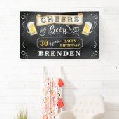 Cheers and Beers tot 30 jaar geboortedag Spandoek (Insitu)