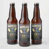 Cheers and Beers tot 40 jaar geboortedag Bier Etiket (Flessen)
