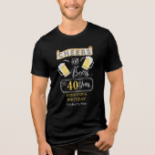Cheers and Beers tot 40 jaar geboortedag Tri-Blend Shirt (Voorkant)