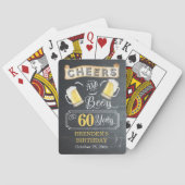 Cheers and Beers tot 60 jaar geboortedag Pokerkaarten (Achterkant)