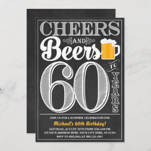 Cheers and Beers tot 60 jaar uitnodiging