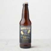 Cheers and Beers tot 70 jaar geboortedag Bier Etiket (Voorkant)