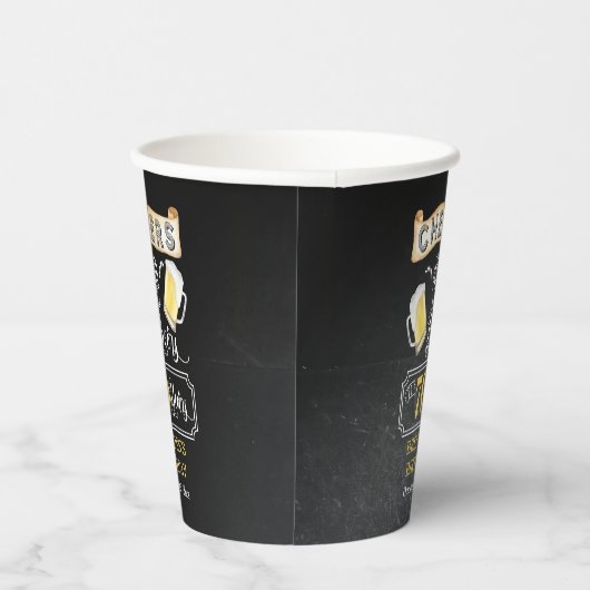 Cheers and Beers tot 70 jaar geboortedag Papieren Bekers (Rechts)