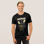 Cheers and Beers tot 90 jaar geboortedag Tri-Blend Shirt (Voorkant volledig)