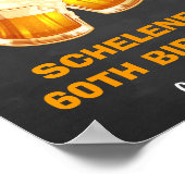 Cheers and Beers verrassend 60e verjaardag Poster (Hoek)