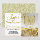 "Cheers and Happy New Year" Kaart (Voorkant / Achterkant)