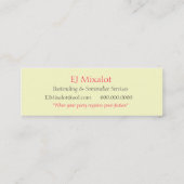 Cheers_Around The World_bartender services Mini Visitekaartje (Achterkant)