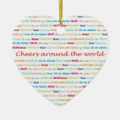 Cheers_Around the World ketting keepname Keramisch Ornament (Voorkant)