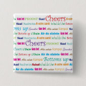 Cheers_Around the world Vierkante Button 5,1 Cm (Voorkant)