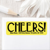 Cheers Art Deco Yellow Etiket (Insitu)