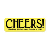 Cheers Art Deco Yellow Etiket (Voorkant)