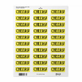 Cheers Art Deco Yellow Etiket (Full Sheet)