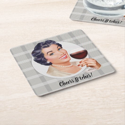 Cheers B*tches! Kartonnen Onderzetters (Schuin)