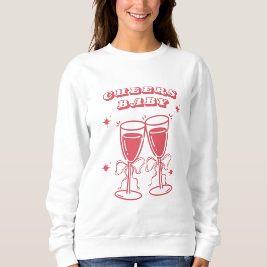 Cheers Baby Cozy Champagne Sweatshirt (Voorkant)