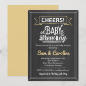 Cheers Baby is het brouwen van krijtbord Baby show Kaart (Voorkant / Achterkant)