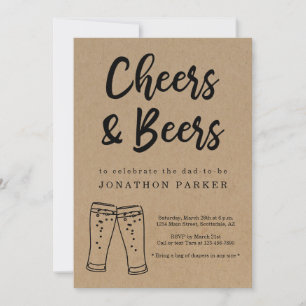 Cheers & Beer Diaper Party - Mannen van papa Guy S Kaart