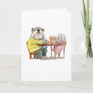 Cheers Beer Dog Couple Card Kaart