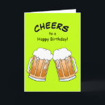 Cheers Beer Friend Birthday Card Kaart<br><div class="desc">Pas de bierverjaardagskaart van deze vriend aan met je persoonlijke bericht en/of naam. Dit is een geweldige kaart voor elke bierminnaar.</div>
