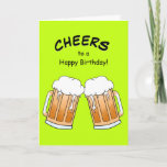 Cheers Beer Friend Birthday Card Kaart<br><div class="desc">Pas de bierverjaardagskaart van deze vriend aan met je persoonlijke bericht en/of naam. Dit is een geweldige kaart voor elke bierminnaar.</div>