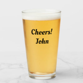 CHEERS Beer Glass JOUW NAAM Birthday Gift Glas