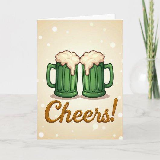 Cheers Beer Mugs Celebration Card Kaart (Voorkant)