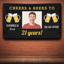 Cheers & Beers 21e jaar verjaardag Foto Keepsake