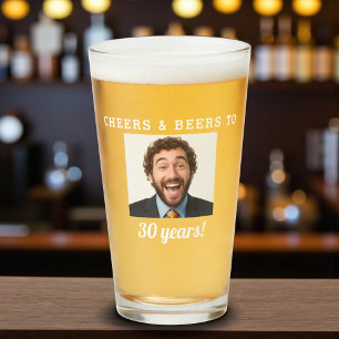 Cheers & Beers 30 jaar oude verjaardag foto Glas