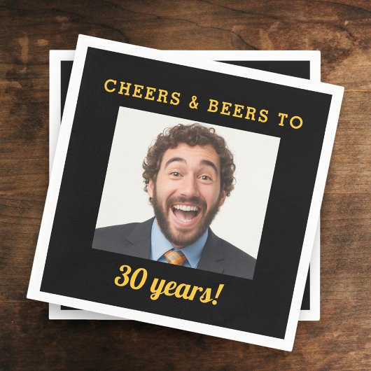 Cheers & Beers 30 jaar oude verjaardag foto Servet