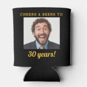 Cheers & Beers 30 Jaar Verjaardag Foto Keepsake Blikjeskoeler (Achterkant)