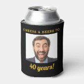 Cheers & Beers 40 Jaar Verjaardag Foto Keepsake Blikjeskoeler (Blikje Voorkant)