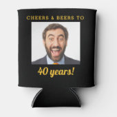 Cheers & Beers 40 Jaar Verjaardag Foto Keepsake Blikjeskoeler (Voorkant)