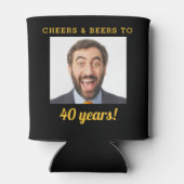 Cheers & Beers 40 Jaar Verjaardag Foto Keepsake Blikjeskoeler (Achterkant)