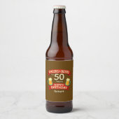 Cheers & Beers 50 jaar Happy Birthday NAAM Bier Etiket (Voorkant)