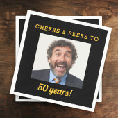 Cheers & Beers 50 jaar oude verjaardag foto Servet