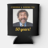 Cheers & Beers 50 Jaar Verjaardag Foto Keepsake Blikjeskoeler (Voorkant)