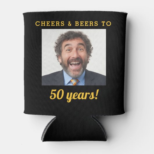 Cheers & Beers 50 Jaar Verjaardag Foto Keepsake Blikjeskoeler (Voorkant)