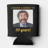 Cheers & Beers 50 Jaar Verjaardag Foto Keepsake Blikjeskoeler (Achterkant)