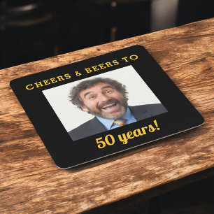 Cheers & Beers 50e verjaardag foto mijlpaal Kartonnen Onderzetters