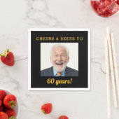 Cheers & Beers 60 jaar oude verjaardag foto Servet (Insitu)