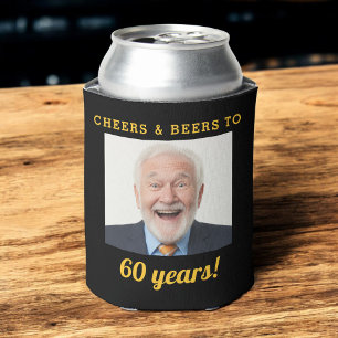 Cheers & Beers 60 Jaar Verjaardag Foto Keepsake Blikjeskoeler