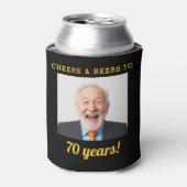 Cheers & Beers 70 Jaar Verjaardag Foto Keepsake Blikjeskoeler (Blikje Voorkant)
